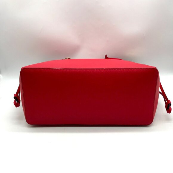 Michael Kors Red Saffiano Leather Large Gilly Tote And Wallet - Picture 5 of 10